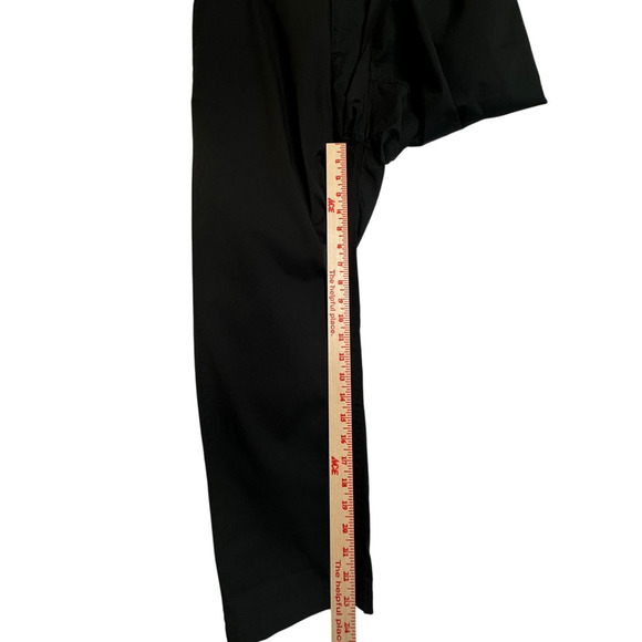 SOLD! Lotan 10 Slouchy Paris Pants $345 Drop Crotch Cotton Cropped Jet Black - Picture 5 of 7